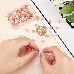 100Pcs Round Natural Sunstone Beads&nbsp;G-OC0001-37