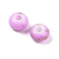 Opaque Spray Painted Glass Beads&nbsp;GLAA-G118-01F