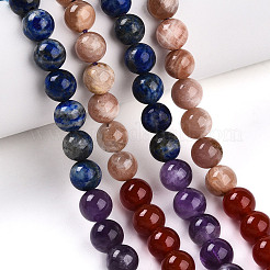 Natural Seven Chakra Stone Beads Strands&nbsp;G-T140-8mm-13B