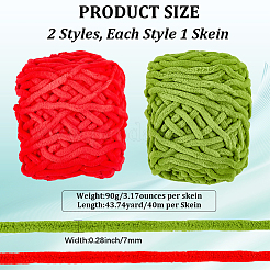 2 Skeins 2 Colors Polyester Yarn&nbsp;OCOR-CY0002-63B