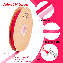 Single Face Velvet Ribbons&nbsp;OCOR-WH0080-14D-01
