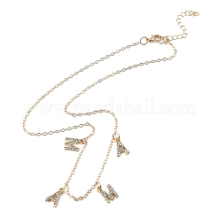 Mother's Day Alloy Crystal Rhinestone Letter MAMA Pendant Necklaces for Women&nbsp;NJEW-Z117-02G