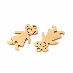 201 Stainless Steel Connector Charms&nbsp;STAS-K251-091G