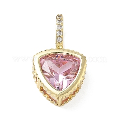 Brass Pave Cubic Zirconia Pendants&nbsp;CU-CBA6980-01G