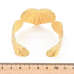 Brass Cuff Bangles for Women&nbsp;BJEW-P397-03G