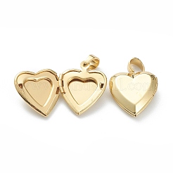 Brass Locket Pendants&nbsp;X-KK-P199-12G