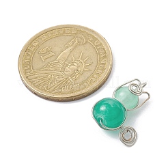 Imitation Jade Glass Bead Pendants&nbsp;PALLOY-JF02479-04