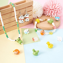 24Pcs 12 Style Handmade Bumpy Lampwork Beads Strands&nbsp;LAMP-KS0001-03