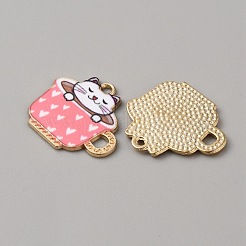 Alloy Enamel Pendants&nbsp;ENAM-WH0061-30D