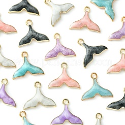 20Pcs 5 Colors Alloy Enamel Pendants&nbsp;ENAM-YW0003-05