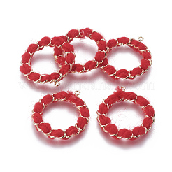 Alloy Wire Wrapped Pendants&nbsp;PALLOY-E558-01G-AAA