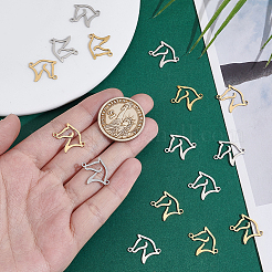 16Pcs 2 Colors Stainless Steel Connector Charms&nbsp;STAS-GA0001-91