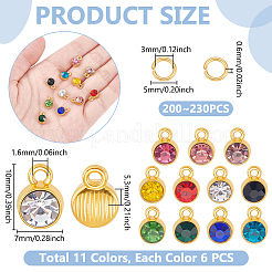 66Pcs 11 Colors Alloy Charms&nbsp;FIND-UN0007-67