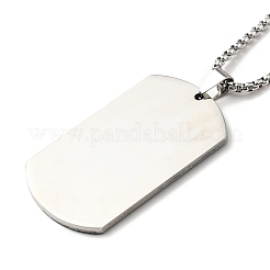 Non-Tarnish 201 Stainless Steel Rectangle with Constellations Pendant Necklace for Women&nbsp;LS-NJEW-G015-01D