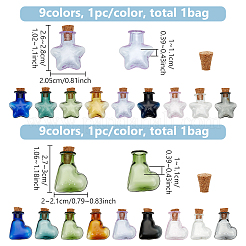 2 Bags 2 Styles Mini Glass Bottle&nbsp;GLAA-BC0001-33