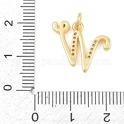Brass Micro Pave Clear Cubic Zirconia Pendants&nbsp;CU-CBA7939-01W-G