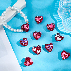 10Pcs 5 Colors Handmade Lampwork Enamel  Beads&nbsp;LAMP-PA0001-05