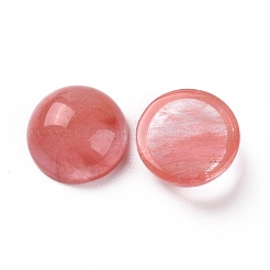 Cherry Quartz Glass Cabochons&nbsp;G-H1596-FR-12mm-21