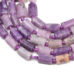 Natural Lepidolite/Purple Mica Stone Beads Strands&nbsp;G-A314-A03-01