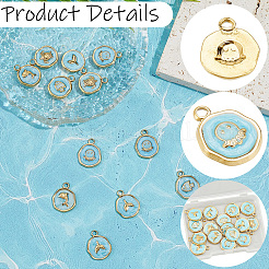 18Pcs 6Styles 304 Stainless Steel Pendants&nbsp;STAS-BBC0010-35B