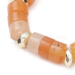 Synthetic Hematite Beads & Natural Red Aventurine/ Red Jasper/ Green Aventurine/ Tiger Eye/ Turquoise/ Lapis Lazuli/ Lepidolite Finger Rings for Women&nbsp;RJEW-JR00873