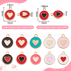 60Pcs 10 Styles Alloy Enamel Charms&nbsp;ENAM-PH0002-84