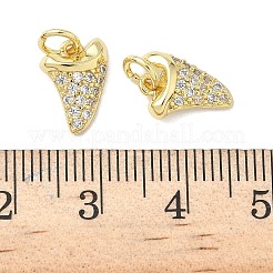 Brass Micro Pave Cubic Zirconia Pendants&nbsp;KK-Z120-28G