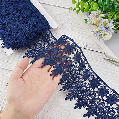 7.5 Yards Polyester Flower Lace Ribbon&nbsp;DIY-GO0001-77