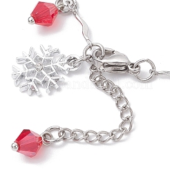304 Stainless Steel & Alloy Rhinestone Charms Bracelets&nbsp;BJEW-JB12447-03