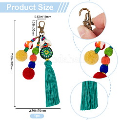 Bohemian Polyester Pendant Decorations&nbsp;HJEW-WH20010-01C