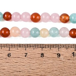 Natural Multi-Color Agate Beads Strands&nbsp;G-Q606-42B-A01