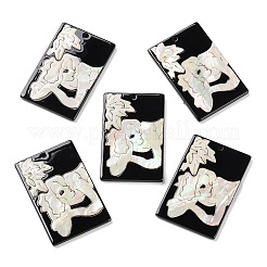 Opaque Human Lying Down Pattern Acrylic Pendants&nbsp;BACR-D001-01D