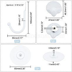 Porcelain Decorative Hook Hangers&nbsp;HJEW-NB0001-64