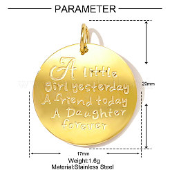 304 Stainless Steel Pendants&nbsp;STAS-OY001-43G