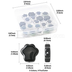 20Pcs 5 Colors Glass Beads&nbsp;GLAA-FS0002-53