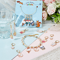Alloy Enamel Pendant Stitch Markers&nbsp;HJEW-AB00208