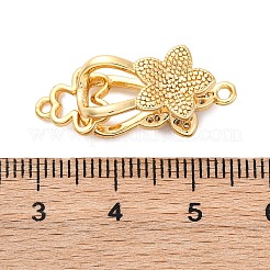 Brass Micro Pave Clear Cubic Zirconia Fold Over Clasps&nbsp;KK-P291-15G