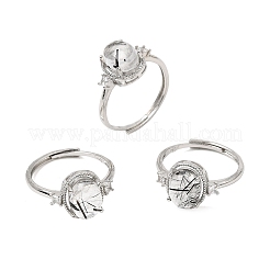 Brass Micro Pave Cubic Zirconia Finger Rings&nbsp;CU-CBA260E-11P