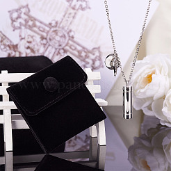 1Pc Word 304 Stainless Steel Column Urn Ashes Necklace&nbsp;DIY-TA0010-07A