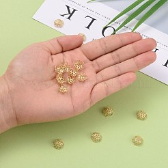 Flower Brass Fancy Bead Caps&nbsp;KK-P032-01-NR
