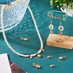 4Pcs 2 Styles Brass Micro Pave Cubic Zirconia & 2Pcs Stainless Steel Rhinestone Pendants Findings Kits&nbsp;FIND-TA0010-18