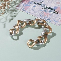 Handmade Spray Painted CCB Plastic Link Chains&nbsp;AJEW-JB00872-02