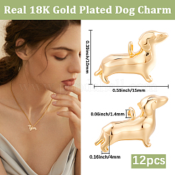 12Pcs Brass Charms&nbsp;KK-BBC0028-31