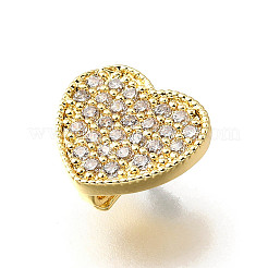 Brass Micro Pave Cubic Zirconia Charms&nbsp;KK-R222-01G-03