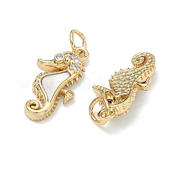 Brass Micro Pave Cubic Zirconia Pendants&nbsp;KK-F926-01A
