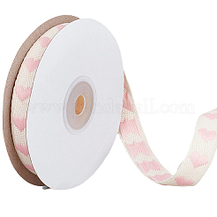 Heart Pattern Embroidery Cotton Ribbon&nbsp;OCOR-WH20003-100