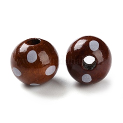 Printed Wood Beads&nbsp;WOOD-Z002-17