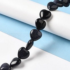 Synthetic Blue Goldstone Beads Strands&nbsp;G-K335-01D