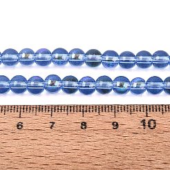 Transparent Electroplate Glass Beads Strands&nbsp;EGLA-Q132-6MM-01A-16