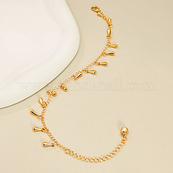 Elegant Brass Teardrop Tassel Anklets for Women&nbsp;RZ6656